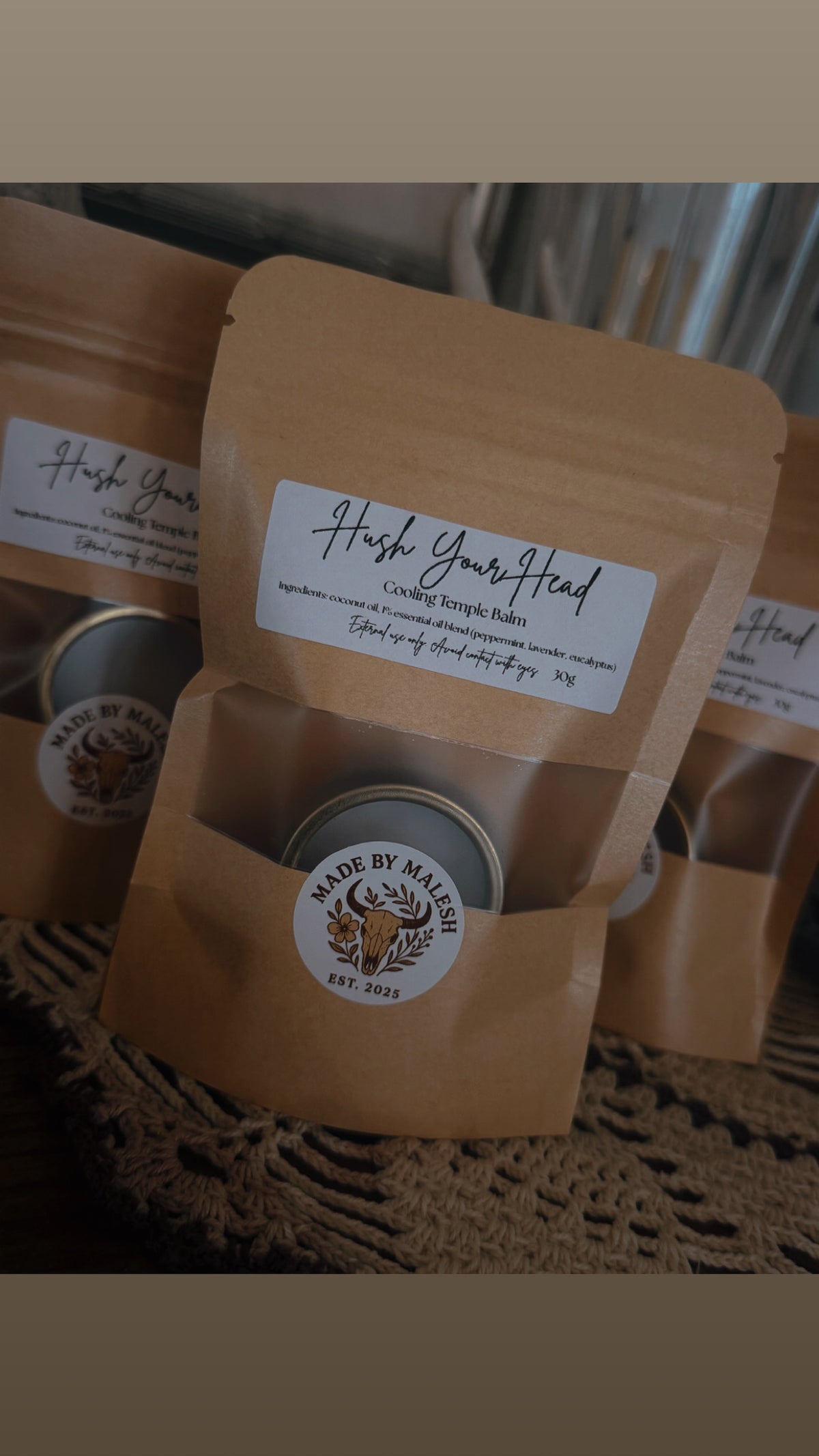 Hush Your Head- Cooling Temple Balm